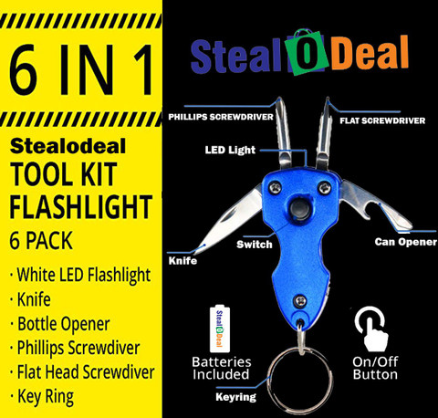 StealODeal Blue in Multitool Key Chain