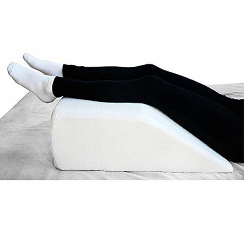 METRON Foam Sleeping Pillow Pack of Solid Medium Size Orthopedic Bed  Wedge Elevated Leg Pillow Foam Wedge for Leg Elevation Reduces Back Pain 