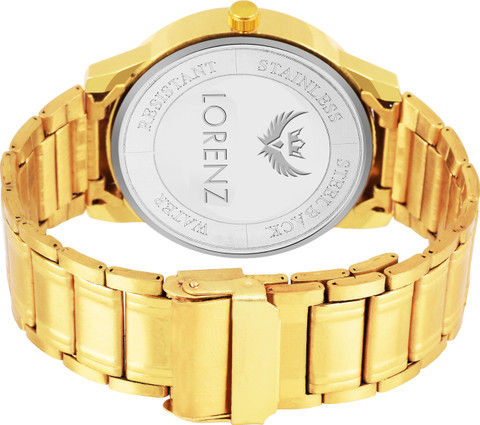LORENZ MK-3012K Lorenz Black Dial Stainless Steel Golden Watch 1