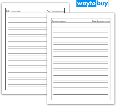 Project Paper One Saide Ruled Flipkart.com | WAYTOBUY A4 60 Sheets Assignment Or Project One Side ...