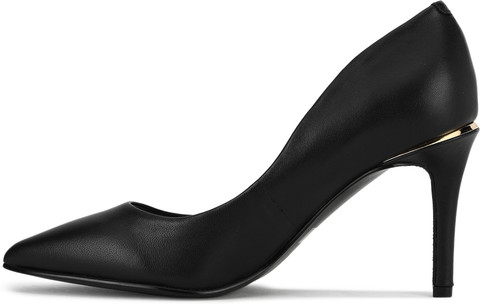 GUESS Peomit Heeled Slide Sandals For Women – Square Toe & Embroidered Strap