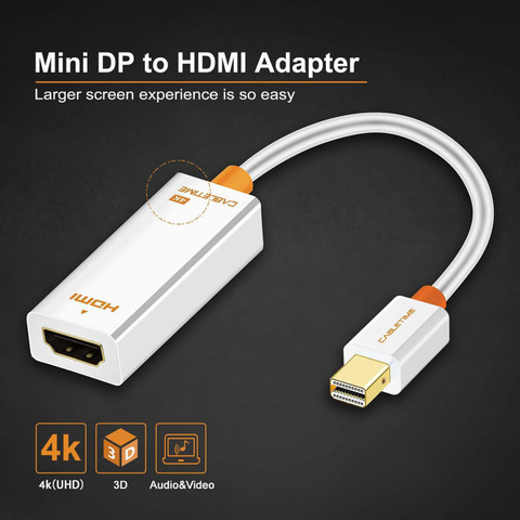 CABLETIME Thunderbolt Cable m Mini DisplayPort to HDMI Adapter 4K  Thunderbolt to HDMI Converter TD-188TC