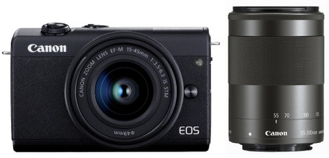 Canon EOS M200 Mirrorless Camera Body with Dual Lens 15-45 and 55