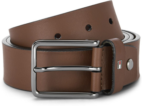 TOMMY HILFIGER Men Formal Brown Genuine Leather Belt