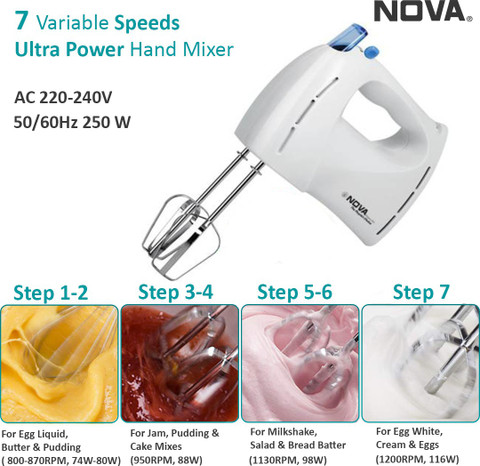 NOVA 250 W White Hand Blender Price in India Buy NOVA 250 W