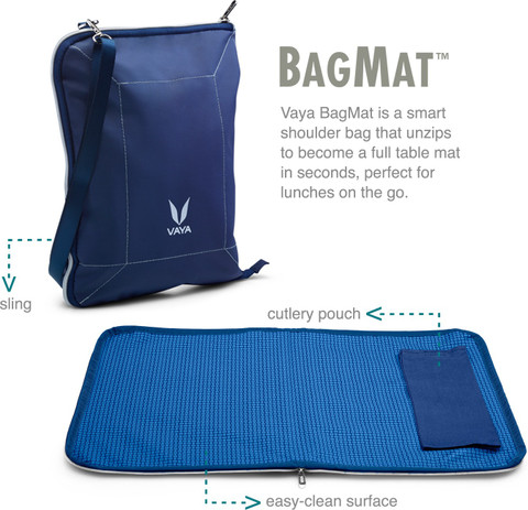 Vaya Tyffyn Cotton BagMat with Sling, Blue