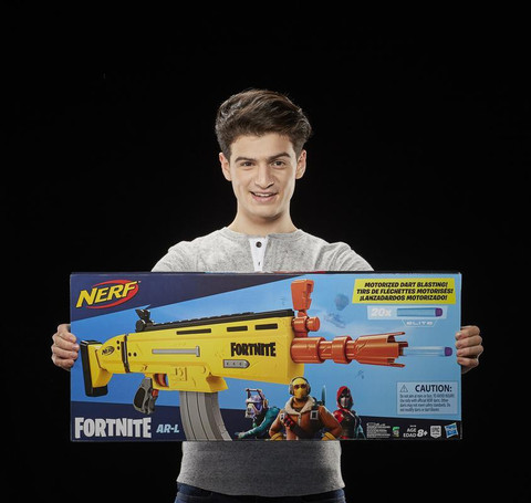 Nerf Fortnite AR-L Dart Blaster,Motorized Toy Blaster,Flip Up