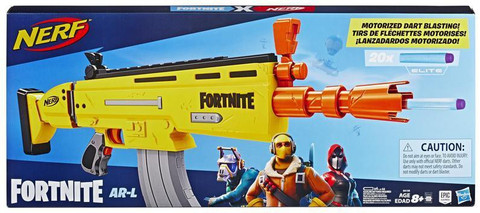 NERF FORTNITE X NERF トイガン AR-L 未使用に近い Nerf Fortnite AR-L Dart Blaster,Motorized Toy Blaster,Flip Up