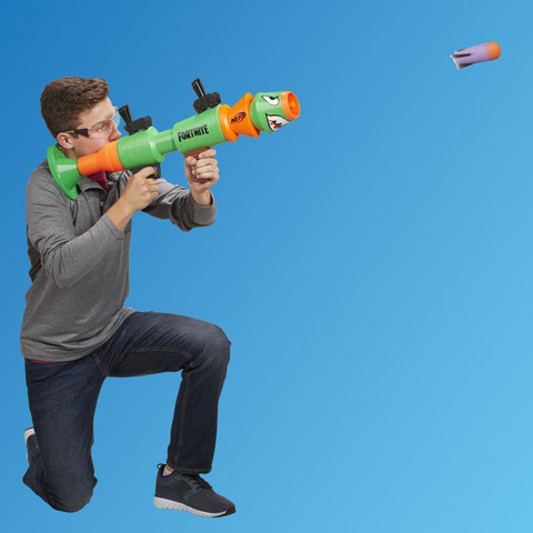 Nerf Fortnite RL Blaster, Fires Foam Rockets, 2 Fortnite Rockets