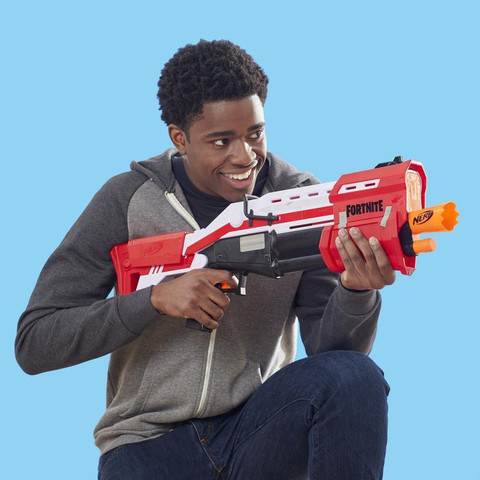 Nerf Fortnite TS Blaster, Pump Action Dart Blaster, 8 Darts Guns