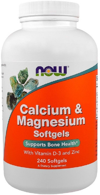 NOW Foods Calcium Magnésium + D3 Zinc - 120 Softgels - Complément Alimentaire
