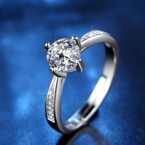 MYKI Stylish Queen Sterling Silver Swarovski Crystal Adjustable