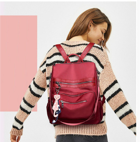 MOCA Nylon Medium BackPack bag for Womens Girls Nylon MIni