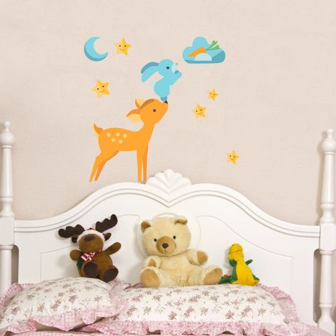 Devil designs 65 cm cartoon baby deer with rabbit s Self Adhesive ...