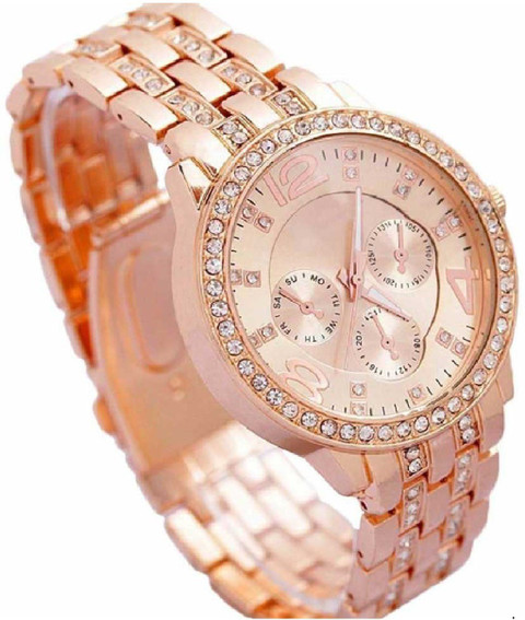 LAVISHABLE ANALOG DIAMOND STUDDED BIG SIZE DIAL 33 MM DIAMETER PARTY WEAR  GIRLS LADIES Analog Watch For Women Analog Watch For Girls