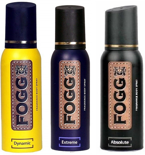 FOGG dynamic and extreme and abdolute pack of g Body Spray For