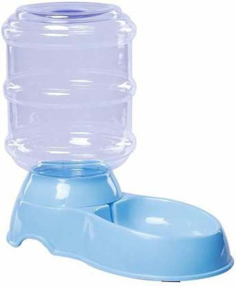 Inllex Pet Water Dispenser for Dog Cat Animal Gravity Automatic Water  Storage Bottle Bowl Dish Stand Round Plastic Pet Bowl Bottle Round  Plastic Pet