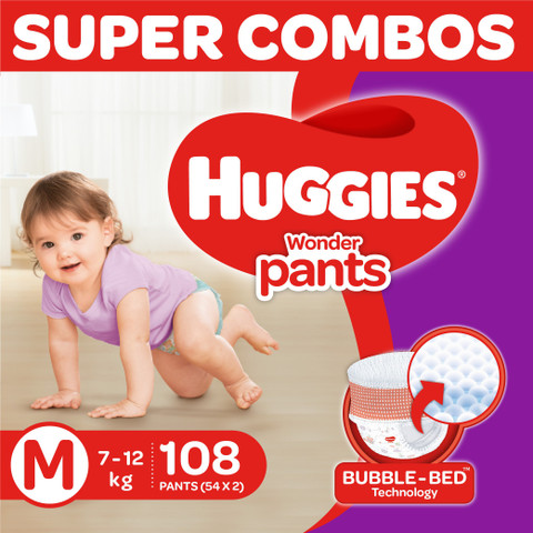 Huggies Wonder Pants diapers -Combo pack M
