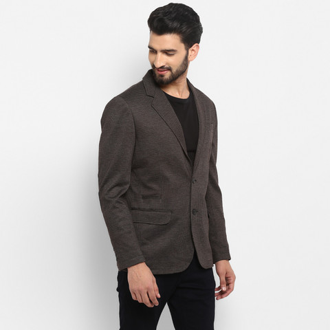 MUFTI Self Design Single Breasted Festive, Lounge Wear, Party