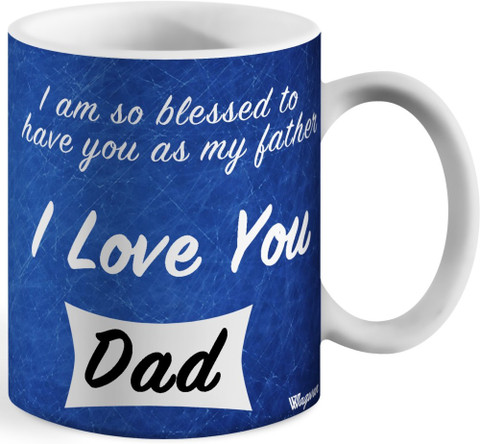Wagwan I love You Dad Gift for Dad Father Happy Fathers Day White Coffee  330 ml Special Gift for Dad-Father in Law-Grandfather-Birthday Gifts,