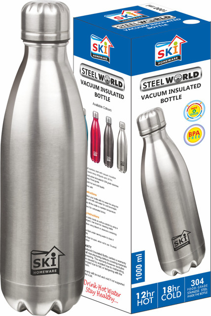 SKI Homeware 1000 ml Steel Flask
