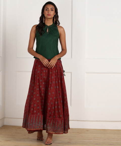 Fabindia Women Ethnic Top Skirt Set Buy Fabindia Women Ethnic
