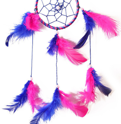CHoppyWAVE Colorful Handmade Feather Dream Catcher – 55cm Hanging Decoration For Car Or Home, Gift For Girls
