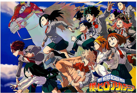 Anime -My Hero Academia Class-1A Wall Décor Poster Poster for Home  Poster for Office |[ Frame Not Included Size A3 [12 x 18 inchs Paper  Print