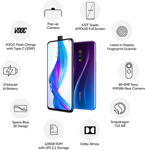 realme X (Space Blue, 128 GB)