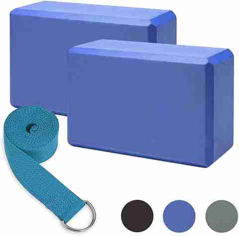 Fitness Guru Yoga Blocks With Strap For Yoga/Pilates/Excercise