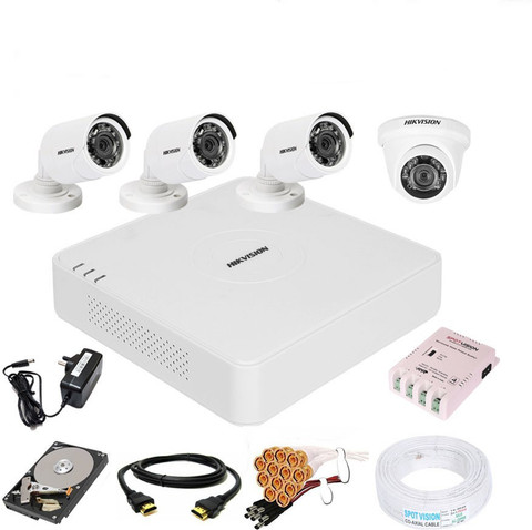 HIKVISION Channal HD DVR 1080p 1Pcs,Outdoor Camera MP 3Pcs,Indoor  Camera MP 1Pcs,1 TB Hard Disk,Full combo set Security Camera