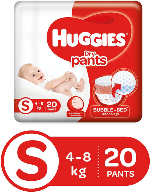 Huggies Dry Pant Diapers with Bubble Bed Technology S Buy 20