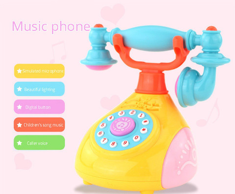 Little Joy Retro Style Landline Telephone Musical Phone Toy for