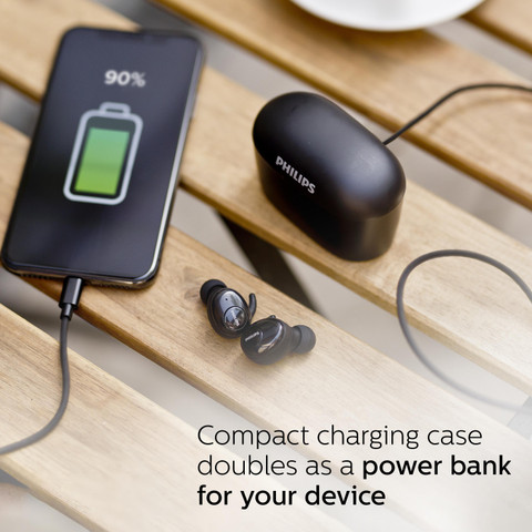 PHILIPS SHB2515BK True Wireless (TWS) with Power Bank and Voice