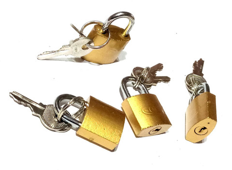 nawani Brass Pad Locks Suitcase, Luggage and for Many Use( Pack of ),  Size 20/25 mm Chain Lock