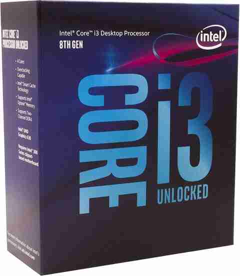 Intel Core i3-8350K 4 GHz LGA 1151 Socket 4 Cores Desktop, Laptop