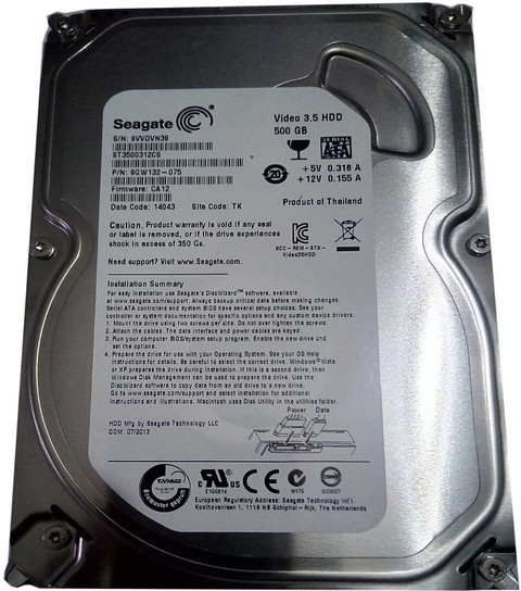 Seagate Video 500 GB Desktop White, Silver SATA Internal Hard Disk