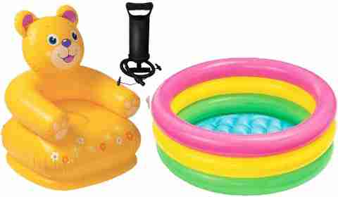 mayank company Combo Happy Animal Teddy Sofa/ Chair (Yellow