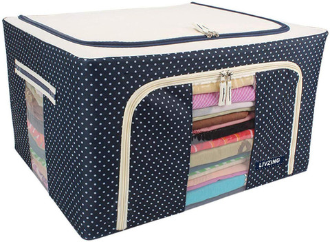 Livzing Storage bag Oxford Fabric Foldable Box Steel Frame