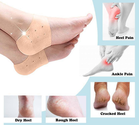 H D Enterprise Moisturizing Silicone Heel Socks for Dry Hard