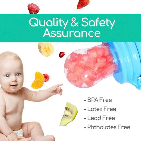 Mahikrite Baby Fruit Feeder Pacifier Food Feeder-Silicone Nipple Teething  Toy, Silicone Pouches for Toddlers, Infants Kids (3 Size Pack) Teether  and