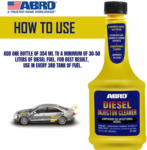 ABRO DI-502 SUV Car Diesel Fuel Treatment and Injector Cleaner for