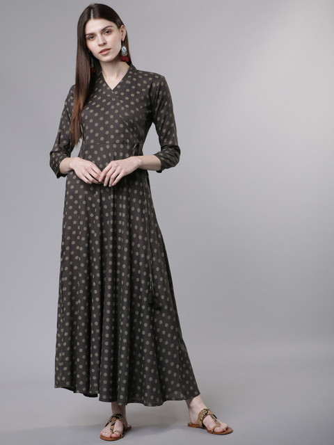 sachin and babi light blue dress Ash Grey Gown Set with Multi-Coloured Thread Work Abla and Silver  Highlights