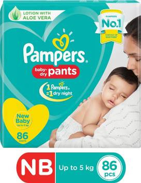 Pampers New Baby Dry (Up to Kg) 86 Diaper Pants New Born Buy