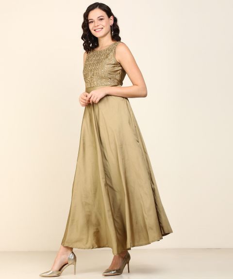 bottle green maxi dress FARM Rio Dark Green High Neck Cut-Out Maxi Dress, Dark Green / S