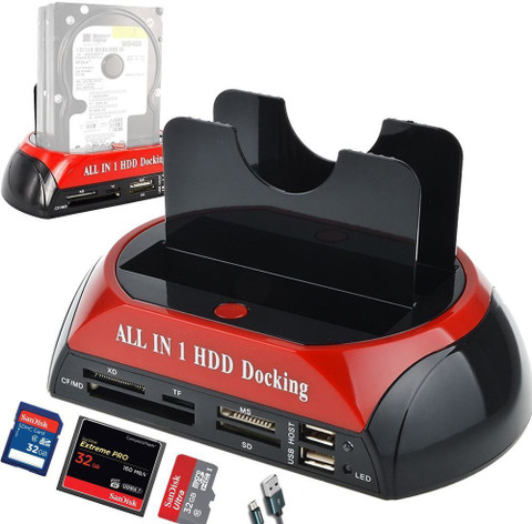 microware Hard Drive Docking Stationï¼Å'Dual Slots USB to IDE
