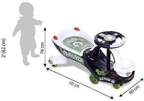 Toyzone Eco Panda Magic Swing Car for Kids Rideons Wagons Non