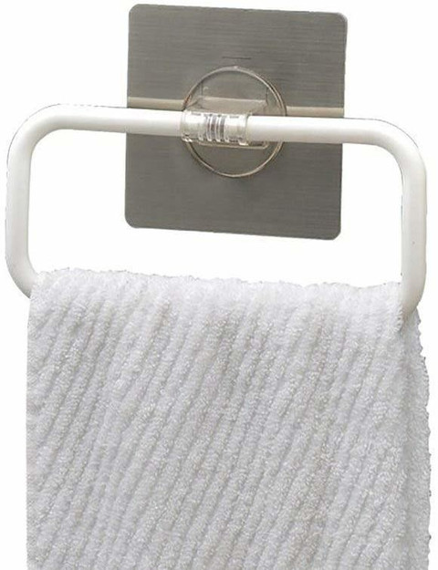 Harvic Self Adhesive Wall Mount Towel Rack Ring Holder For Home