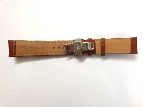 UVARI design leather strap with butterfly buckle 22 mm Genuine