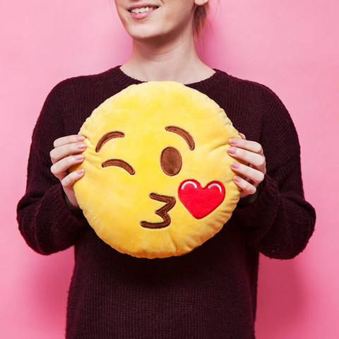 Awesome Look Cotton Cushion Pack of Smiley Emoji Pillow